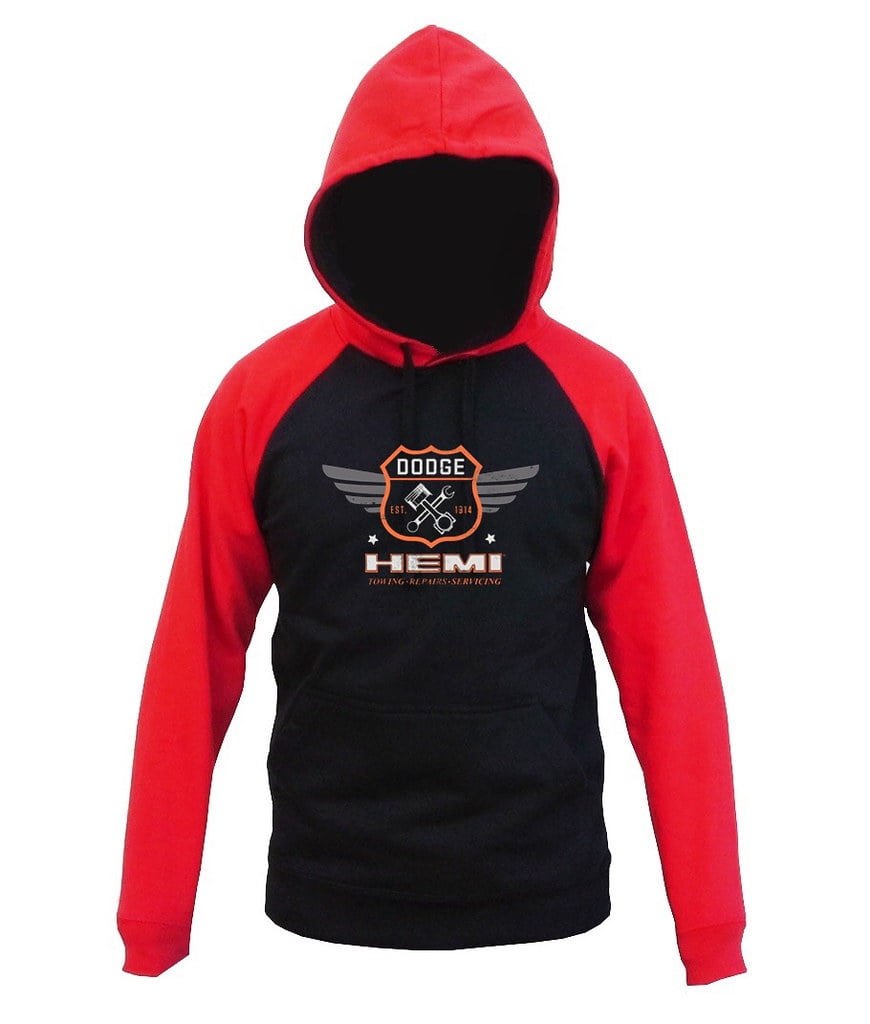 Dodge Hemi 1914 Men's Black/Red Raglan 