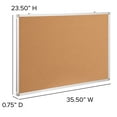 thumbnail image 5 of Flash Furniture HERCULES Series 35.5"W x 23.5"H Natural Cork Board with Aluminum Frame, 5 of 10