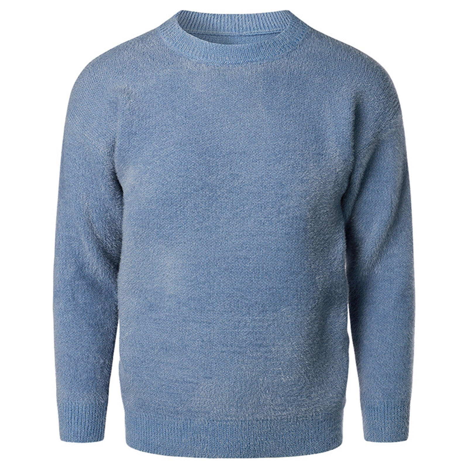 Qiaocaity Fall Sweaters for Men Men's Autumn Winter Knitted Sweater Round  Neck Pullover Bottoming Shirt Solid Color Casual Plus Size Sweater, Fall  Fashion 2022 Clearance Deals! Blue L - Walmart.com