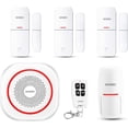 thumbnail image 1 of XODO Smart Home Security System 6 Pieces Kit, Alexa & Google Assistant Compatible, Wi-Fi, PIR Motion Sensor, Door, Window Alarm Sensor, Siren Alarm, Remote Control, Bundle Kit, PK6, 1 of 3