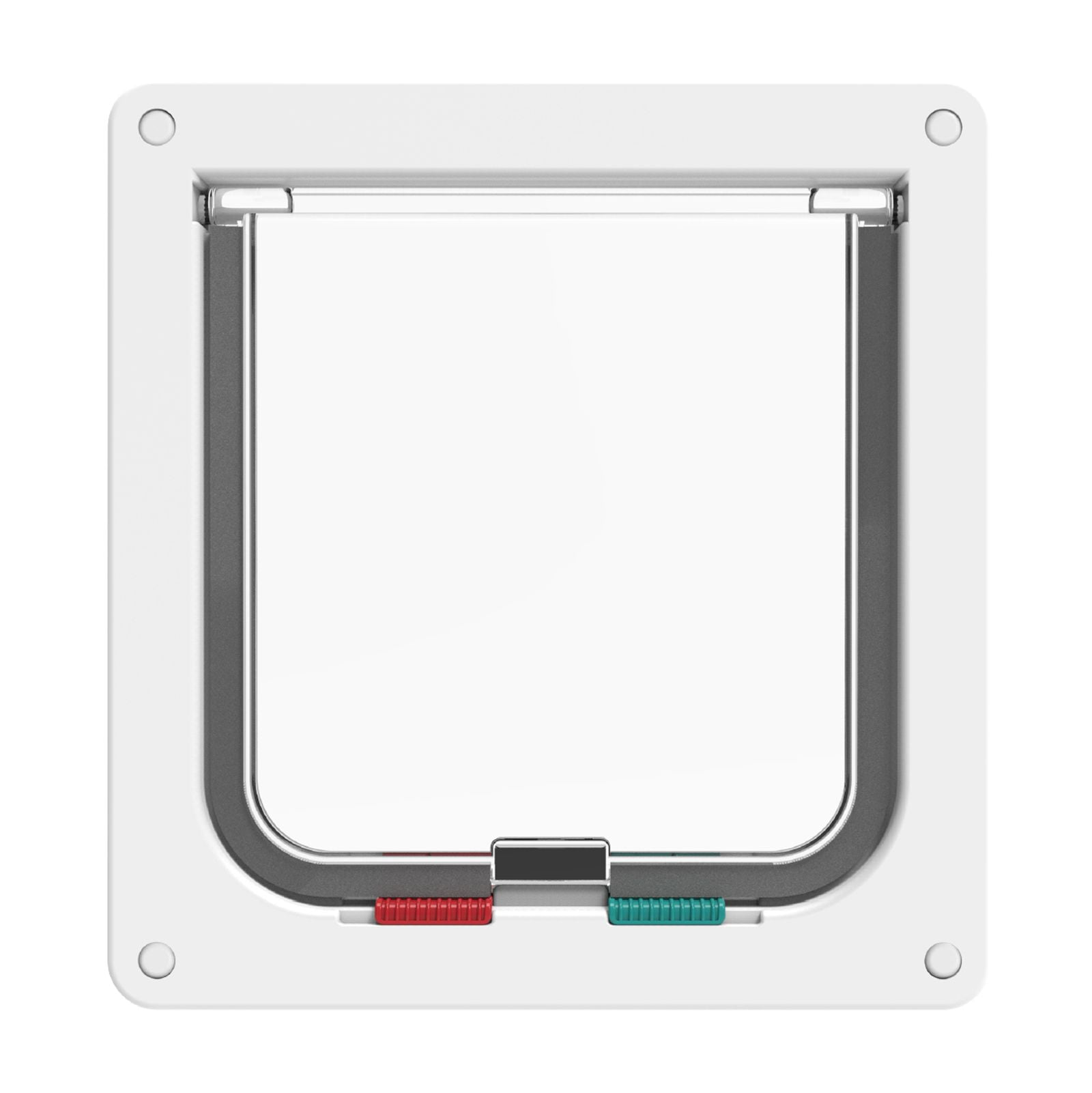 Hakuna Pets White Small Cat Flap for Screens, Doors & Walls up to 1.97" Thick, for Cats up to 11 lbs