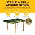 thumbnail image 4 of Green Christmas Table Cloths for 6 Foot Rectangle Tables, Xmas Tree Snowflake Farmhouse Patio Waterproof Elastic Fitted Tablecloths, Washable Rectangular Table Cover for Camping, 4 of 8