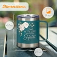 thumbnail image 2 of Christian Art Gifts Reusable Stainless Steel Double Wall Vacuum Insulated Camp Style Travel Mug w/ Handle for Women: Trust in the Lord Inspirational Bible Verse, BPA-free Retractable Lid, Teal, 11 oz., 2 of 7