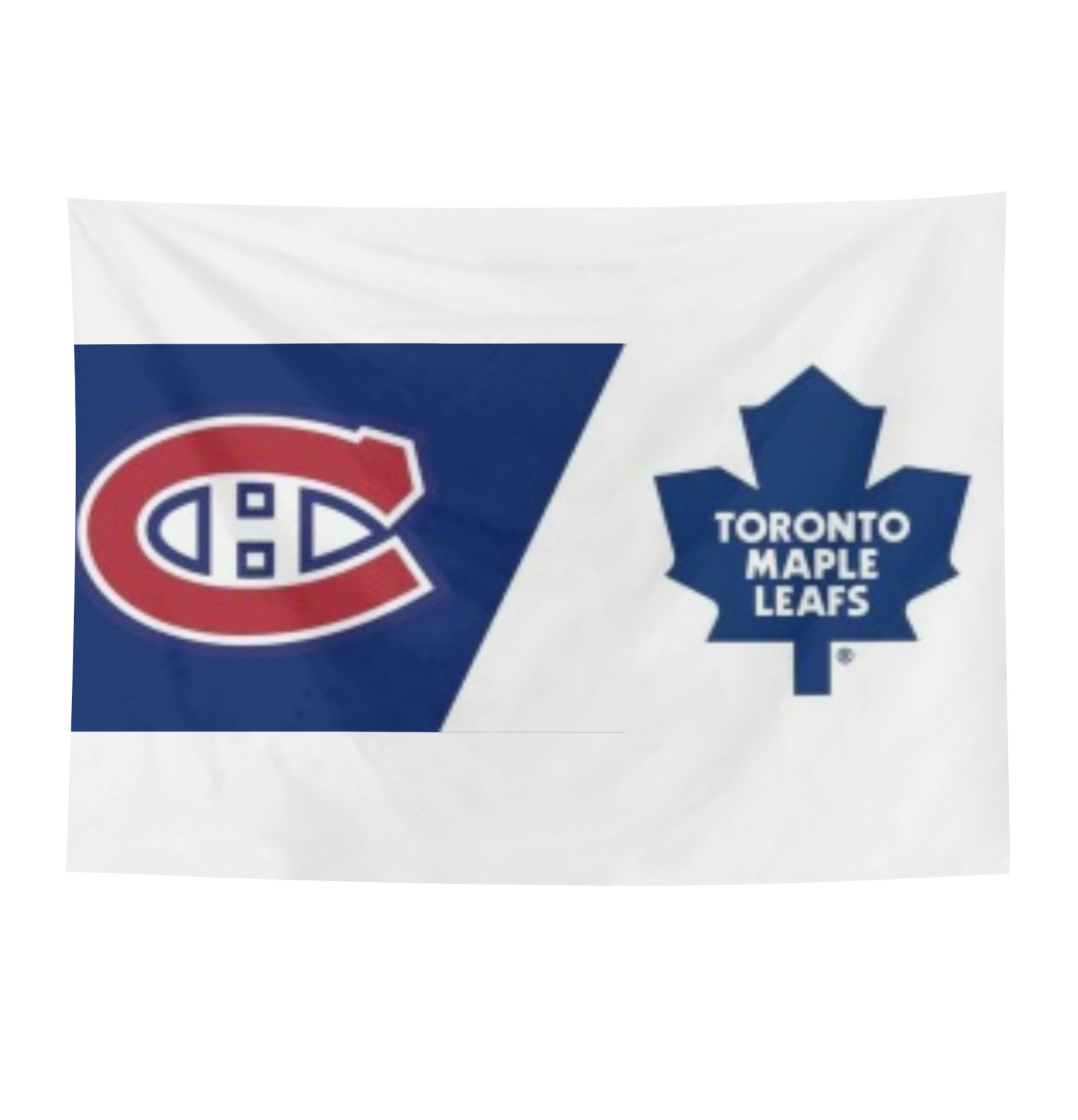 Montreal Canadiens vs Toronto Maple Leafs Tapestry - NHL Rivalry Logo ...
