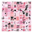 thumbnail image 3 of Idea4wall 3pcs Bold Pink Empowering and Trapical Stylish Graphic Wall Murals, Removable Self-Adhesive Stick Wallpaper Large Wall Stickers for Home Decorative, 72"x72", 3 of 5