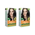 thumbnail image 1 of Nisha Crème Hair Color, Permanent Black Hair Dye Color, 100% Gray Coverage, No Ammonia, Natural Black, 4.23 oz (Pack of 2), 1 of 9