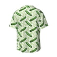 thumbnail image 5 of KLL Green Cucumber1 Print Men's Shirt Short Sleeve Button Down Summer Cuba Beach Shirts- 4X-Large, 5 of 5