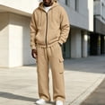 thumbnail image 4 of Ceisia Men's 2 Piece Tracksuit Full Zip Hooded Jacket And Elastic Waist Cargo Pocket Jogger Pants Casual Sweatsuit Set Gift, 4 of 9