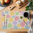 thumbnail image 2 of Easter Eggs Placemats Set of 4, Spring Colorful Pastoral Love Beige Placemats for Dining Table, Place Mats for Kitchen Tabletop, Waterproof Wipeable Dining Table Mats Set, 2 of 9