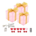 thumbnail image 2 of Juego de 3 cajas de regalo iluminadas para Navidad, decoración para fiestas al aire libre de Año Nuevo Cálido, 2 of 9