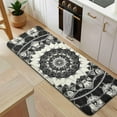 thumbnail image 5 of Black White Tie Dye Mandala Pattern Kitchen Rug Mat,Kitchen Runner Rugs Non Skid Washable,Decorative Kitchen Floor Mats for Kitchen,Sink,Laundry,17"x47.2", 5 of 7