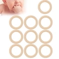 thumbnail image 1 of 10 Anillos de Denticiónico de Madera para Bebés, Mordedor seguro y Ecológico Conpariencia Suave, Perfecto para la Denticiónico de los Niños y Decretación del Hogar/Boda, 1 of 7