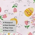 thumbnail image 3 of Mizhona Happy Easter Tablecloth Rectangle,Spring Floral Table Cloth for Kitchen Dinner Decor,60"x84", 3 of 5