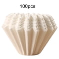 thumbnail image 2 of 100 Pack Coffee Filters Basket Paper, 1-4 Cup Basket Coffee Filters Basket Filters, Universal Disposable Brewing, Paper Coffee Filters, Ideal for Home Coffee Brewing & Office Coffee Stations, 2 of 5