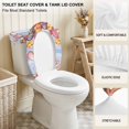 Chicken Spring Easter Purple Easter Bunny Toilet Lid Cover and Tank Cover Set, Spring Easter ...