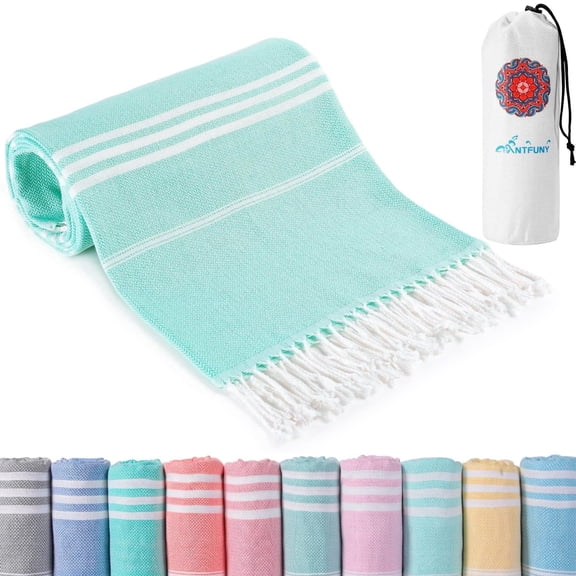 Fuklindy Turkish Beach Towels Vacation Essentials Quick Dry Sand Free Oversized Bath Pool Swim Towel Extra Large XL Blanket Adult Travel Cruise Accessories Must Haves Clearance Stuff Necessities