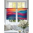 thumbnail image 4 of Abstract Water Ripple Sheer Curtains 54 Inches Long 2 Panels Watercolor Colorful Stripe Light Filtering Semi Sheer Window Curtains Drapes for Bedroom Living Room 52"x54", 4 of 7