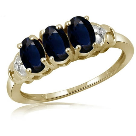 JewelersClub 2.01 Carat T.G.W. Sapphire Gemstone and Accent White Diamond Women's Ring