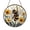 Acrylic 3.5 Inch, variant on Bee Stained Glass Suncatcher Window Hanging Ornament, Round Floral Insect Art Decor Gift for Bee Lovers