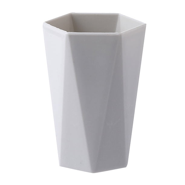 Bewildely Vasos duraderos de PP para baño, cepillo de dientes, taza para de dientes, taza para enjuague bucal, viaje en casa, soporte Juegos de accesorios de baño Gris