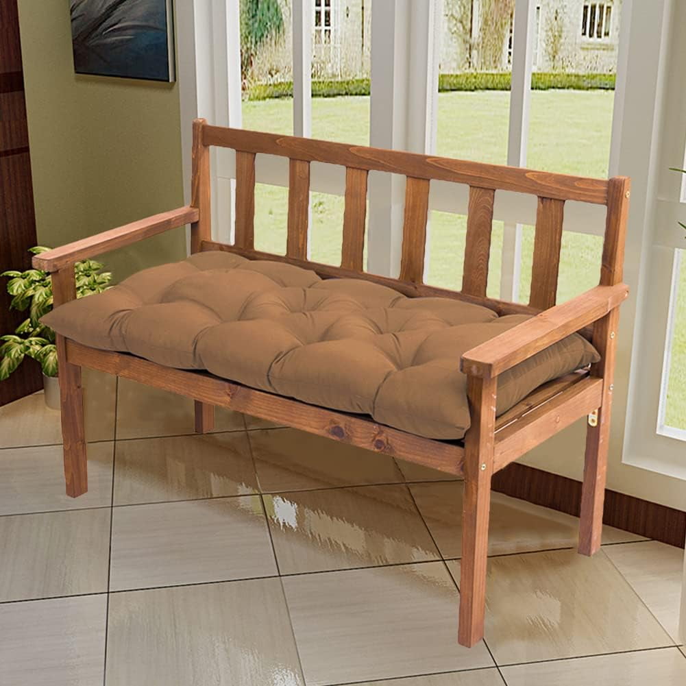 Namzi 1 Pcs Bench Cushion, Outdoor Bench Cushion for Patio & Garden, Heavy Duty Outdoor Furniture Cushion for Porch Seating,59*19.68*3.14inch,Light Brown