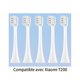 thumbnail image 1 of 5 paquetes (blancos) de cabezales de repuesto de limpieza adecuados para Xiaomi T200, cabezales de cepillo de dientes eléctrico sónico para dientes más blancos, 1 of 3
