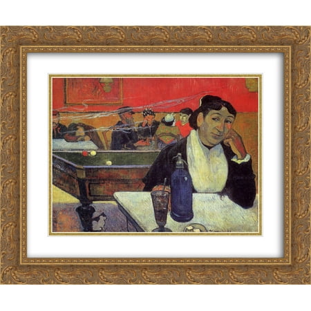 - Paul Gauguin 2x Matted 24x20 Gold Ornate Framed Art Print 'Night cafe, Arles'