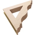 thumbnail image 6 of Ekena Millwork 5 1/2"W x 36"D x 36"H Funston Traditional Rough Cedar Woodgrain TimberThane Bracket, Primed Tan, 6 of 6