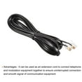thumbnail image 3 of Uxcell Phone Extension Cord 6.56FT Telephone Cable Phone Line Cord RJ11 6P6C Plugs Black 1pcs, 3 of 5
