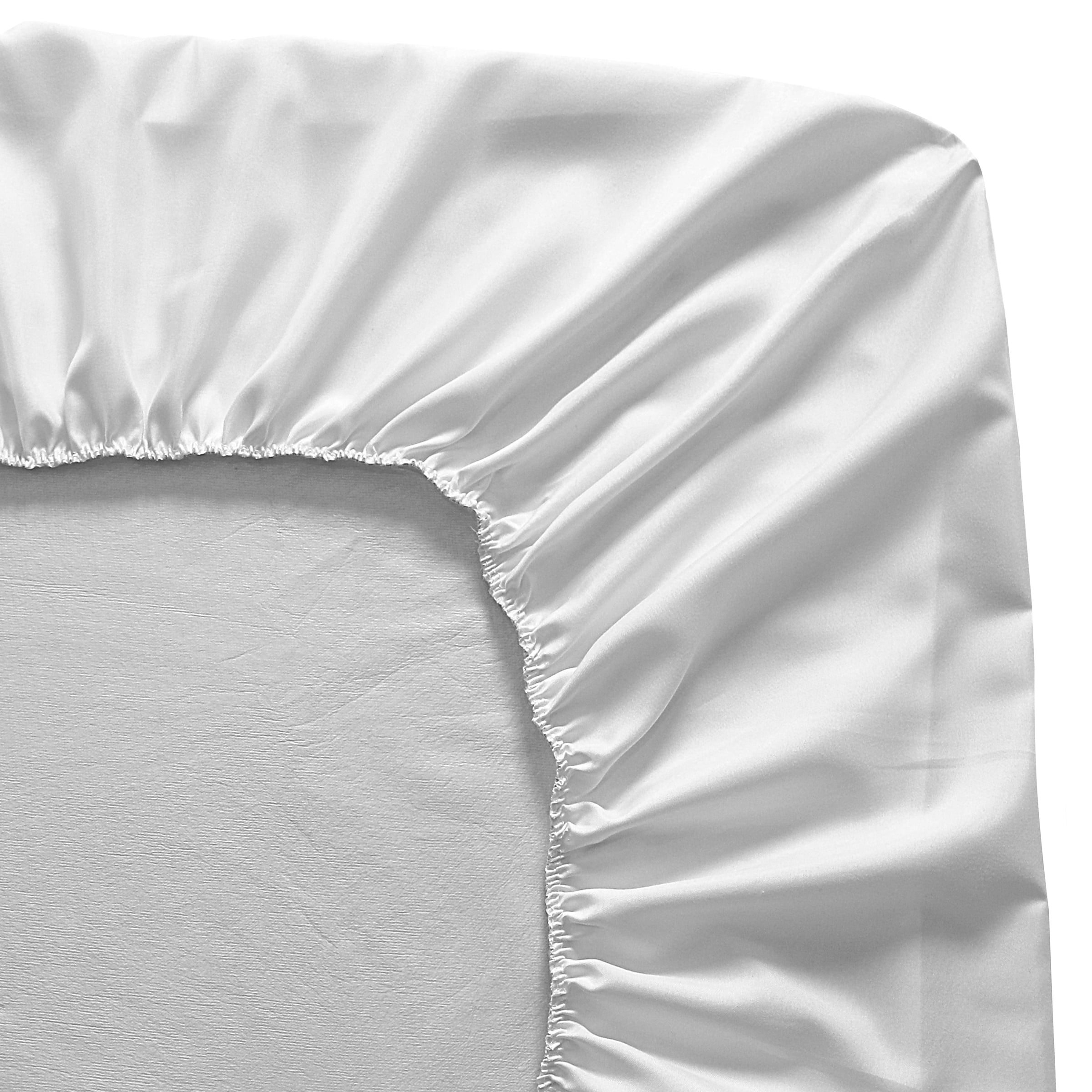 Fresh Ideas Fitted Vinyl Mattress Protector, Waterproof, Hypoallergenic, 14" Pockets, Queen