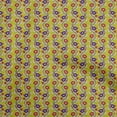 thumbnail image 1 of oneOone Cotton Silk Medium Yellow Fabric Floral Dress Material Fabric Print Fabric By The Yard 42 Inch Wide, 1 of 5