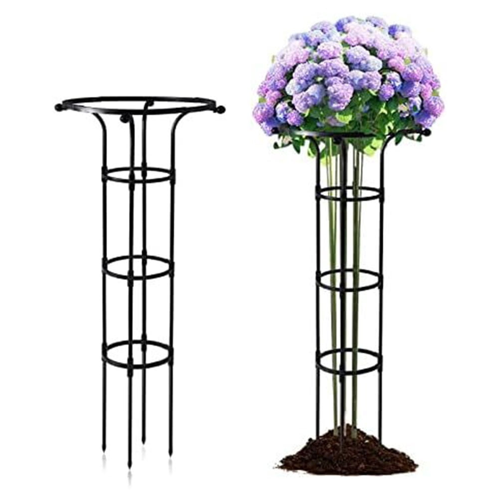 Fankenuo 1PC Plant Support Frame Black Outdoor Climbing Plant Garden Grid Frame Arched Grid Frame Vine Support 90/120/150/180/210CM Parts 120cm