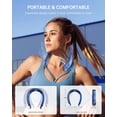 thumbnail image 7 of Neck Fan, Personal Fan with LED Display, Portable Neck Fan, Hands Free Bladeless Fan, 4000mAh-Battery, 3-Speed Adjustment & Whisper-Quiet Operation, Perfect for Home,Camping,Travel ,Blue, 7 of 7