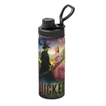 Unisex Sports Insulated Water Bottles, Black Wicked The Musical Kettle Stainless Steel Portable Cup 18oz For School Travel Gym Running