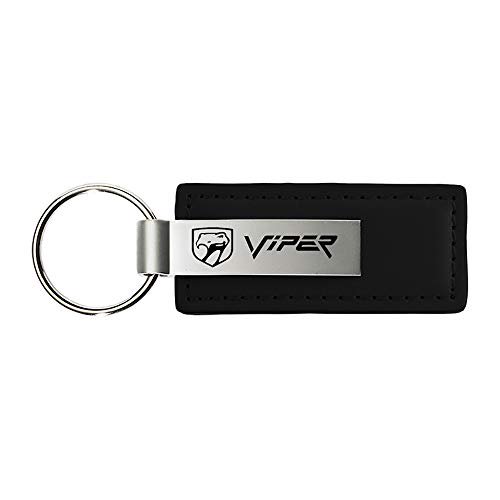 Dodge Viper Black Leather Key Chain
