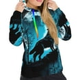 thumbnail image 4 of KLL Blue Full Moon Wolf for Womens Pullover Hoodie with Pocket Hooded Long Sleeve Shirts Sweatshirt for Women-X-Large, 4 of 7