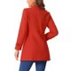 thumbnail image 3 of Abrigo de mujer INSPIRE CHIC, de doble botonadura, midi, con cuello alto y mangas largas, color rojo, 3 of 6