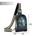 thumbnail image 2 of Wolves Magic Leaves Crossbody Bags Backpack Chest Bag Shoulder Bag Waist Bag for Outdoor Travel Hiking Fitness Cycling, 2 of 7