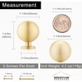 thumbnail image 4 of 10-Pack Solid Brass Cabinet Knobs, Round Ball Gold Knobs for Dresser Drawer, 1.2-Inch Diameter,Sphere Cabinet Pulls,Brushed Brass Finish 10-Pack Large-1.2 Inch, 4 of 8