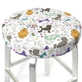 thumbnail image 6 of Goofa Colorful Poodle Dog Printed Stool Covers Round, Waterproof Round Bar Stool Covers Anti-Slip Round Bar Stool Seat Cover with Elastic Bands Durable -14 inch, 6 of 7