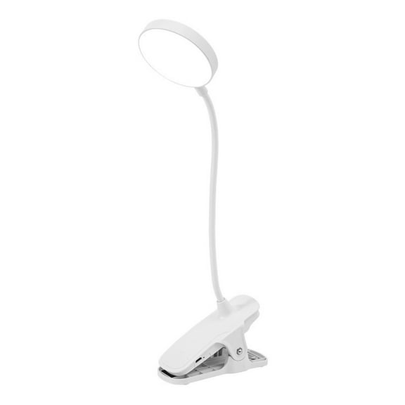Clip-on Study Desk Lamp - USB Rechargeable Eye-Care LED Reading Light - Bedside Lamp for Bedroom/Dormitory - Adjustable Brightness for Students