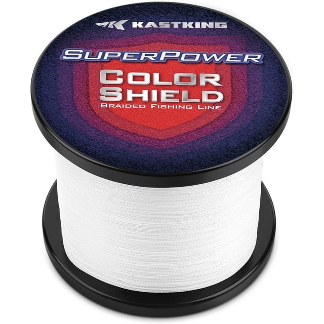 czcpp-Superpower ColorShield Ligne de Pêche Tressée - Ligne Tressée Résistante à la Décoloration, 100 % Fibre Teinte en Solution UHMWPE, Ligne Lisse et Solide, Extensible, Sensible, Haute Résistance à l'Abrasion