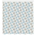 thumbnail image 3 of Ambesonne Floral Shower Curtain, Summer Flora Blue Flowers, 69"Wx84"L, Pale Blue and White, 3 of 5