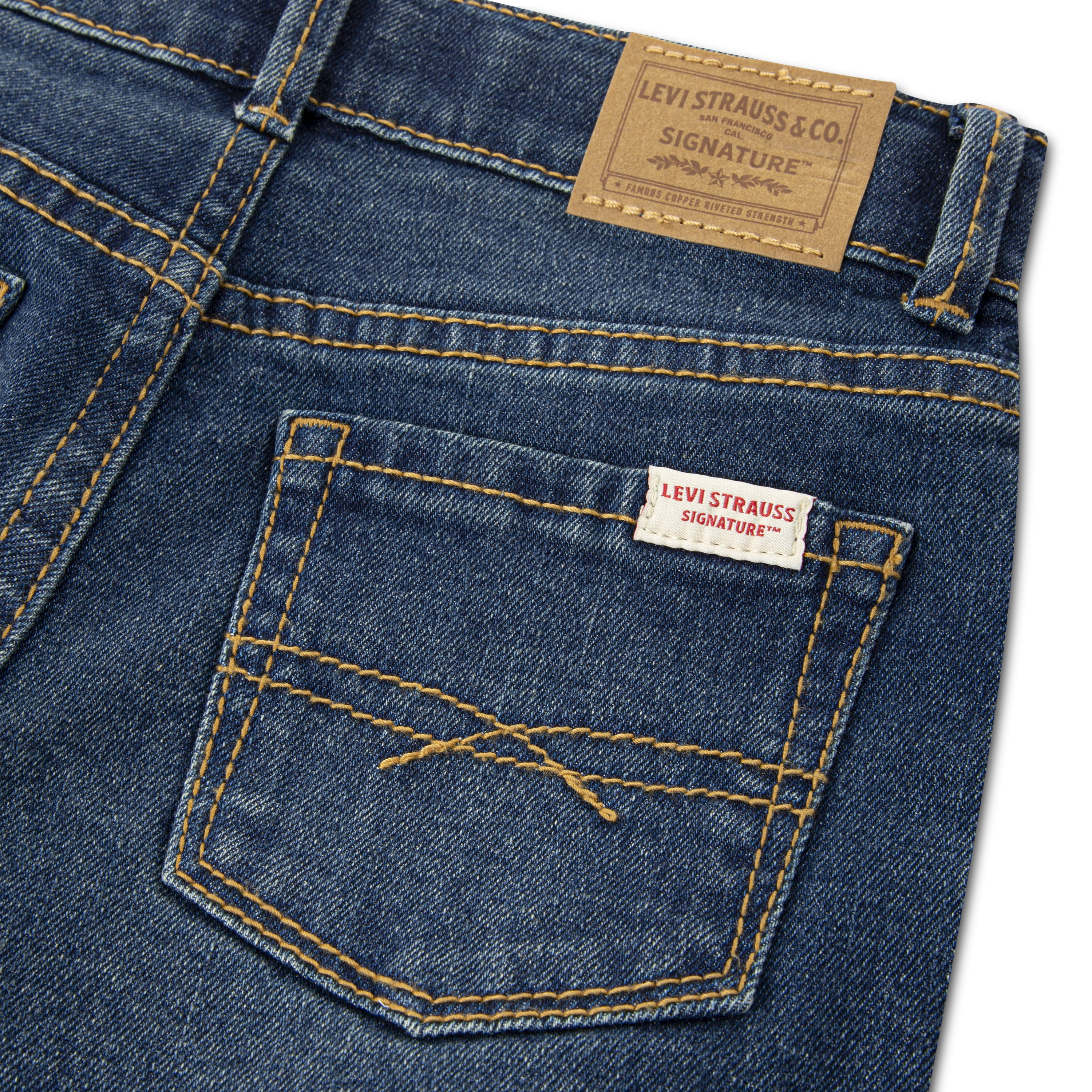 Levi Strauss Signature Girls Bermuda Denim Shorts, Sizes 5-18