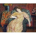 thumbnail image 2 of Lemmen, Georges 18x15 Black Ornate Wood Framed with Double Matting Museum Art Print Titled - Sleeping, 2 of 4