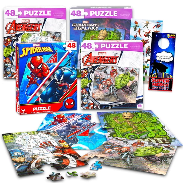 Set de rompecabezas Marvel Heroes Premier de 48 piezas Avengers & Spiderman