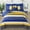 Blue Yellow-California King, variant on King Navy Blue Patchwork Striped 8 Piece Bed-in-a-Bag Bedding Set