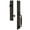 Timeless Bronze, variant on Grandeur 849890 Carre Solid Brass Rose Left Handed Dummy Full Plate "F" Grip Handleset -