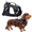 Black, variant on WAAYEEPAL Adjustable Dog Harness with Lift Handle, Soft PVC Breathable Pet Vest (S, Black)