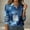E-Blue, variant on Aueoeo Women Printed Shirts Button Up Laple Collar Shirts Dressy Long Sleeve Blouse Business Casual Work Tops